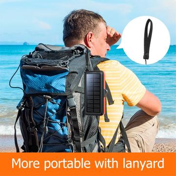 Psooo PS-618 30000mAh Solar Power Bank med håndsving - Orange / Sort