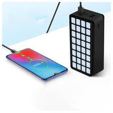 Psooo PS-900 Solcelle Powerbank med LED Lys - 50000mAh - Sort