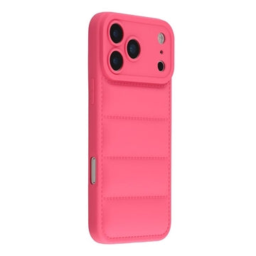 iPhone 17 Pro Pufferjakke Stødfast TPU-cover - Hot Pink