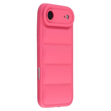 iPhone Air Pufferjakke Stødfast TPU-cover - Hot Pink