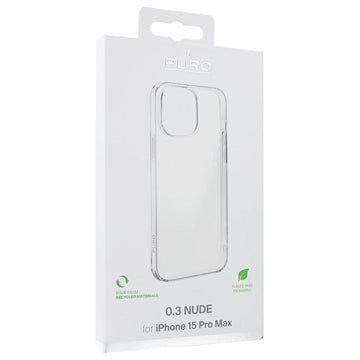 iPhone 15 Pro Max Puro 0.3 Nude TPU Cover - Gennemsigtig