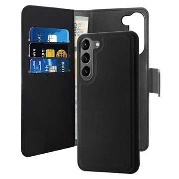 Puro 2-i-1 Samsung Galaxy S23+ 5G Magnetisk Pungcover - Sort