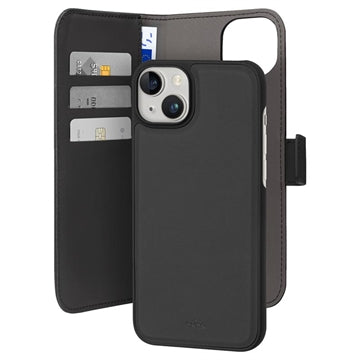 iPhone 15 Plus Puro 2-i-1 Magnetisk Pung Taske - Sort