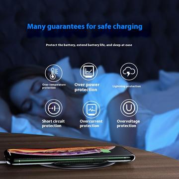 Q25 15W Qi hurtig trådløs oplader - sort