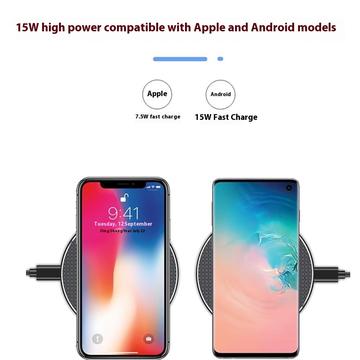 Q25 15W Qi hurtig trådløs oplader - sort