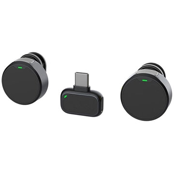 Q8 Magnetic Clip-on trådløs mikrofon med USB-C-modtager - 2 stk. - Sort