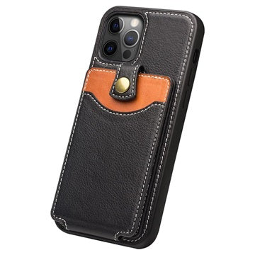 Qialino Business Style iPhone 12 Pro Max Læder Cover - Sort