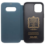 Qialino Classic View iPhone 12/12 Pro Flip Lædercover - Blå