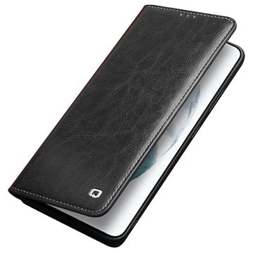 Qialino Classic Samsung Galaxy S21+ 5G Læderpung - Sort
