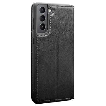 Qialino Classic Samsung Galaxy S21+ 5G Læderpung - Sort