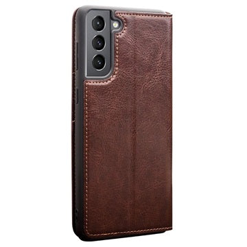 Qialino Classic Samsung Galaxy S21+ 5G Læderpung - Brun