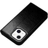 Qialino Classic iPhone 14 Læderpung - Sort