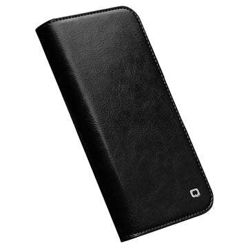 Qialino Classic iPhone 14 Pro Max Læderpung - Sort