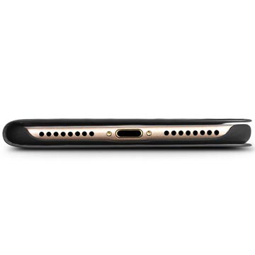 Qialino Classic iPhone 7/8/SE (2020)/SE (2022) Læderpung - Sort