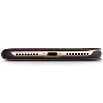 Qialino Classic iPhone 7/8/SE (2020)/SE (2022) Læderpung - Brun