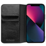 Qialino Classic iPhone 13 Mini Læderpung - Sort