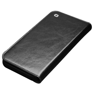 Qialino Classic iPhone 13 Læderpung Taske - Sort