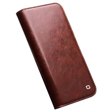 Qialino Classic iPhone 14 Pro Max Læderpung - Brun