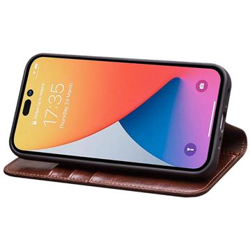 Qialino Classic iPhone 14 Pro Læderpung - Brun