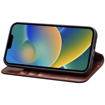 Qialino Classic iPhone 14 Læderpung - Brun