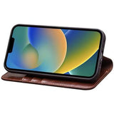 Qialino Classic iPhone 14 Læderpung - Brun