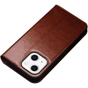 Qialino Classic iPhone 14 Læderpung - Brun