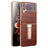 Qialino Croco Samsung Galaxy Z Flip4 Læder Dækket Cover - Brun