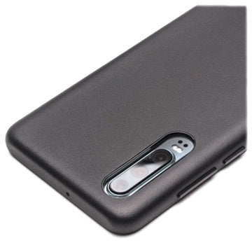 Qialino Premium Huawei P30 Læder Cover - Sort