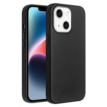 Qialino Premium Mag iPhone 14 Plus Læder Cover - Sort