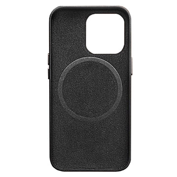 Qialino Premium Mag iPhone 14 Plus Læder Cover - Sort