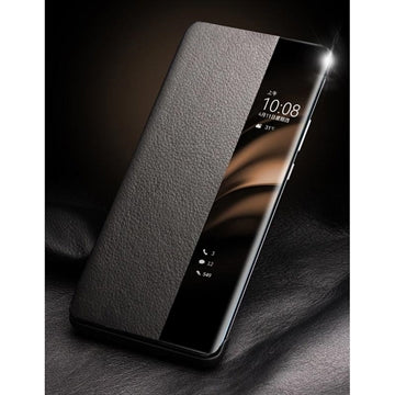 Huawei Pura 70 Ultra Qialino Smart View Flip Lædercover - Klassisk - Sort