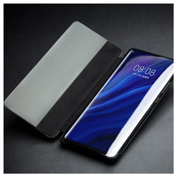 Qialino Smart View Huawei P30 Flip Lædercover - Sort