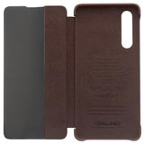 Qialino Smart View Huawei P30 Flip Lædercover - Brun