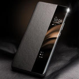 Huawei Pura 70 Pro/70 Pro+ Qialino Smart View Flip Lædercover - Klassisk - Sort