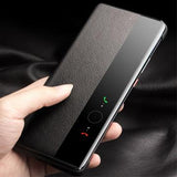 Huawei Pura 70 Pro/70 Pro+ Qialino Smart View Flip Lædercover - Klassisk - Sort
