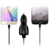 Quick Charge 3.0 30W Hurtig Billader DC-681 - 2 x USB - Sort