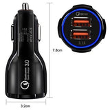 Quick Charge 3.0 30W Hurtig Billader DC-681 - 2 x USB - Sort