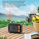 R-N31 Solar nødradio med håndsving og powerbank 5000mAh - Sort
