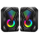 RGB Stereo Gaming Højttalere X2 - 2x3W - Sort