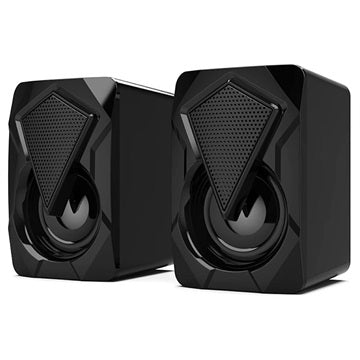 RGB Stereo Gaming Højttalere X2 - 2x3W - Sort