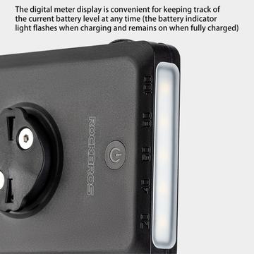 ROCKBROS JP008 5000mAh kablet powerbank cykel forlygte udendørs cykling bærbar cykellygte