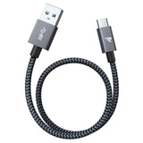 Rampow T04 Nylonflettet USB-C Kabel - 2m - Sort