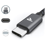 Rampow T04 Nylonflettet USB-C Kabel - 2m - Sort