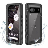 Google Pixel 7a Redpepper FS IP68 Vandtæt Cover - Sort