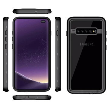 Redpepper IP68 Samsung Galaxy S10+ Vandtæt Cover - Sort / Klar