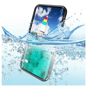Redpepper IP68 Samsung Galaxy S10+ Vandtæt Cover - Sort / Klar