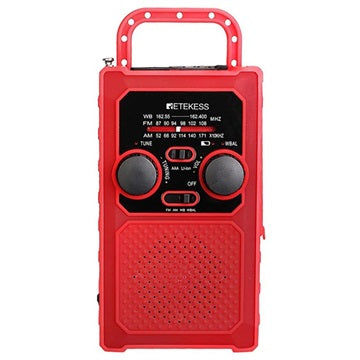 Retekess TR201 Bærbar Håndsvingsradio / Powerbank - Rød