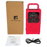 Retekess TR201 Bærbar Håndsvingsradio / Powerbank - Rød