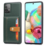 Samsung Galaxy A53 5G Retro Style Cover med Pung - Grøn