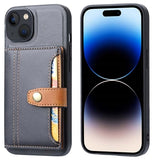 iPhone 15 Retro Style Cover med Pung - Sort